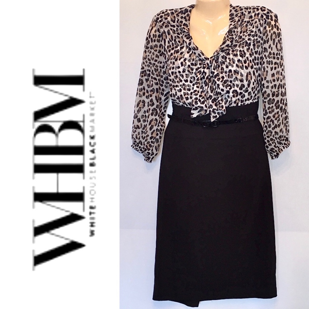 WHITE HOUSE BLACK MARKET leopard dress